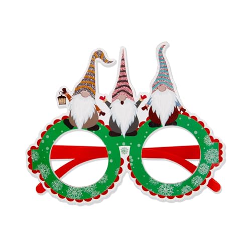 HYROOY Weihnachtsbrille Weihnachtsmann Brille Rahmen Foto Weihnachtsdekoration 2024 Neujahr Party Supplies von HYROOY