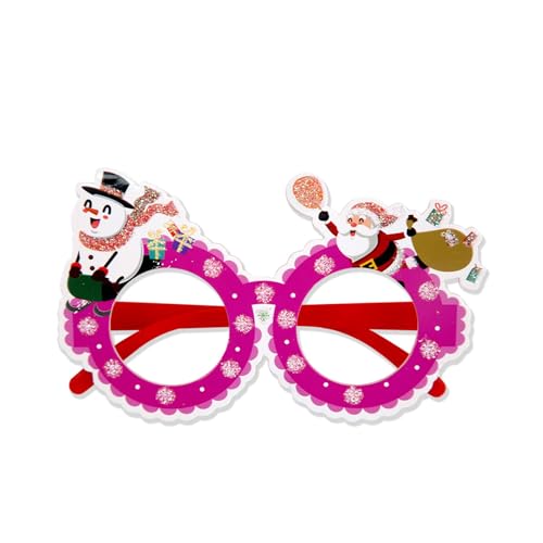 HYROOY Weihnachtsbrille Weihnachtsmann Brille Rahmen Foto Weihnachtsdekoration 2024 Neujahr Party Supplies von HYROOY