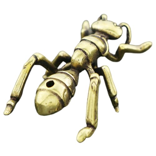 HYTROVE Ameisen-Ornamente dekorative Ameisen Insektenfiguren Miniatur-Ameisen kleine Ameisen Tee Haustiere Ameise Skulptur Desktop-Ornament Ameisenstatue kleine Verzierungen Messing Golden von HYTROVE