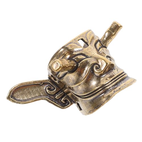 HYTROVE Sanxingdui Messingwaren Charm Halskette Schmuck Halsketten Halloween Maske Menschliches Gesicht Halskette Masken Charm Damen Anhänger Messing Anhänger Menschlicher Kopf von HYTROVE