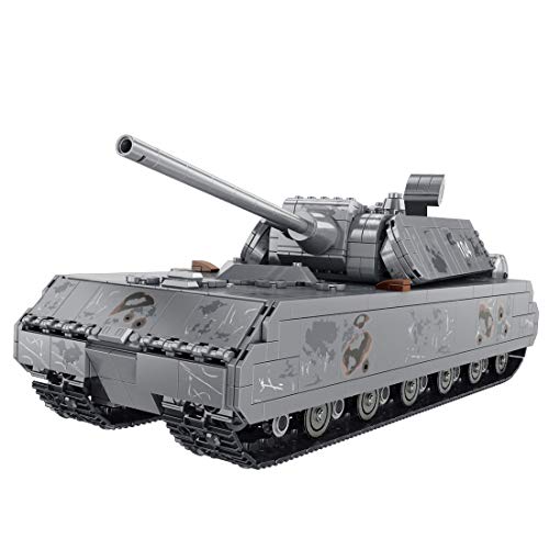 HYZH Technik Bausteine Panzer Bauset, 2127 Klemmbausteine Militär World War II German Panzer VIII Maus Modellbausatz, Technik Kompatibel mit Lego Technic HYZH Technik Bausteine Panzer Bauset, 2127 Klemmbausteine Militär World War II German Panzer VIII Maus Modellbausatz, Technik Kompatibel mit Lego Technic von HYZH