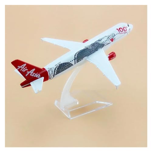 Flugzeuge Outdoor Toy 16 cm Air Asia 100th Dragon A320 Airbus 320 Airways Airlines Flugzeugmodell Aus Metalllegierung, Druckgussflugzeug von HZZST