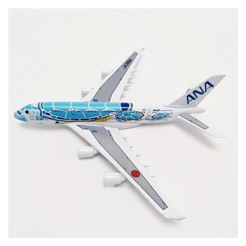 Flugzeuge Outdoor Toy 16 cm Air Japan ANA Cartoon Sea Turtle Airbus A380 Airways Airlines Metalllegierung Flugzeug Modell Flugzeug Druckguss Flugzeug(Blau) von HZZST