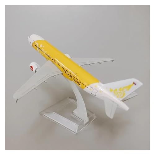 Flugzeuge Outdoor Toy 16 cm Thailand Air Thai Airlines Airbus 320 A320 Airways Legierungsmetall, Maßstab 1:400, Druckguss-Flugzeug, Modellflugzeug, Flugzeug, Gelb von HZZST