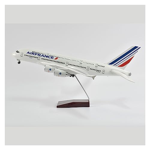 HZZST Flugzeuge Outdoor Toy 46 cm Großes Flugzeugmodell, Maßstab 1:160, Druckgussharz, Air France Airbus A380, Leichtes Und Radflugzeug, Geschenkkollektion(No Light) von HZZST