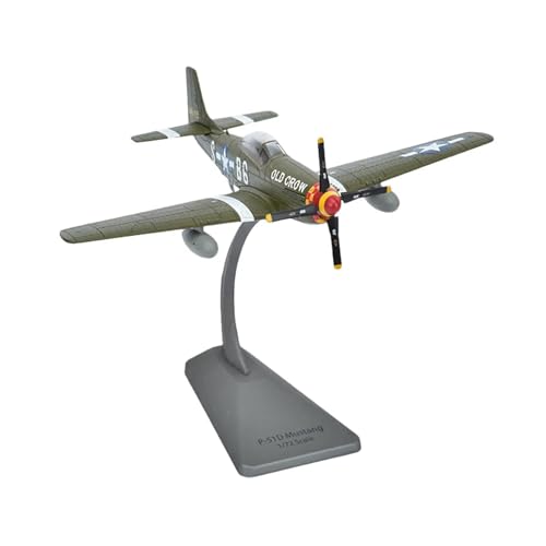 HZZST Flugzeuge Outdoor Toy Legierung 1/72 P51B Fighter Diecast Modell Sammlerstücke Mehrzweck Miniatur Spielzeug Mit Display Stand von HZZST