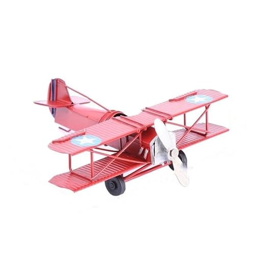 HZZST Flugzeuge Outdoor Toy Retro Metall Flugzeug Modell Handwerk Wohnzimmer Schlafzimmer Ornament Eisen Flugzeug Home Dekoration Geschenk(Farbe:EIN) von HZZST