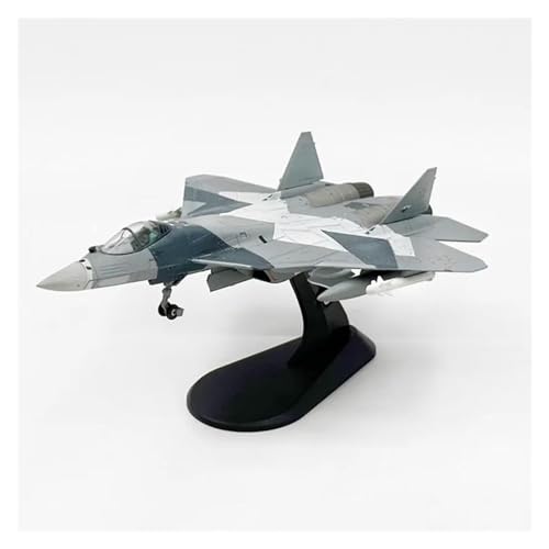 HZZST Flugzeuge Outdoor Toy Russisches Su-57 Stealth-Flugzeug Im Maßstab 1:100, Geometrisches Muster, Tarnmalerei, Kampfflugzeugmodell von HZZST