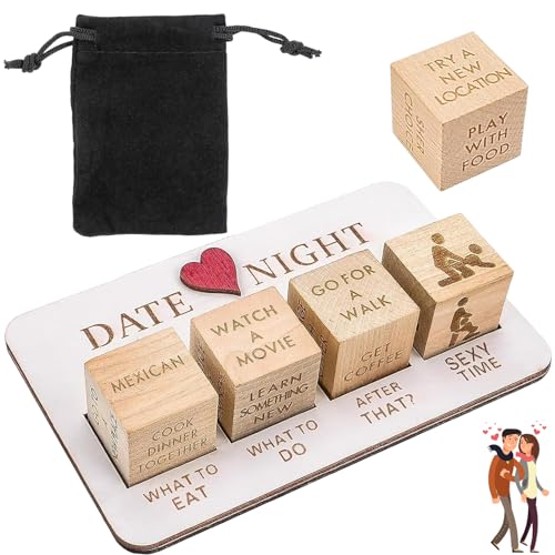 Lustiges Date Night Dice Dice Dice Date Night Ideas Game Dice for Couples Fun Dice Games Set Date Night Dice Kit Date Night Games for Memorable Date Nights Date After Dark Edition with Bag von HZZXCH