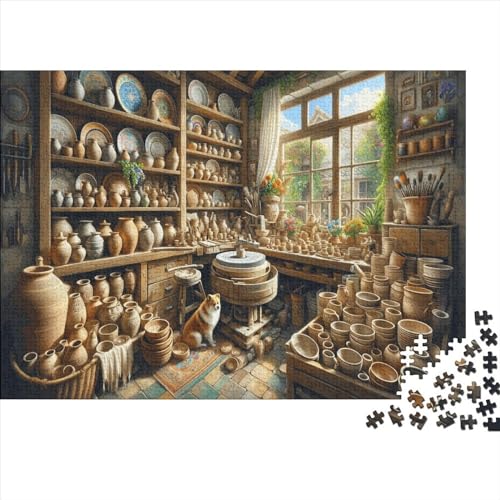 Colorful Pottery Workshop 1000 Stück Colorful Pottery Workshop Rich in Color and Detail Puzzles Für Erwachsene Und Kinder Puzzle Kinder Lernspiel Spielzeug 1000pcs (75x50cm) von HaDLaM