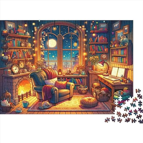 Cosy Cottage 1000 Teile Cosy Cottage Cartoon Cozy Cabin Puzzles Für Erwachsene Und Kinder Puzzle Kinder Lernspiel Spielzeug 1000pcs (75x50cm) von HaDLaM