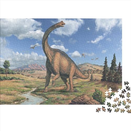 Dinosaurs 1000 Teile Dinosaur Puzzles Für Erwachsene Und Kinder Puzzle Kinder Lernspiel Spielzeug 1000pcs (75x50cm) von HaDLaM