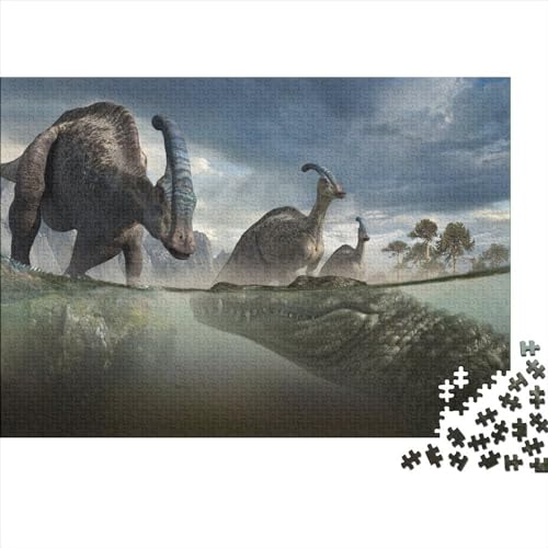 Dinosaurs 1000-teiliges Dinosaur Puzzles Für Erwachsene Und Kinder Familien-Puzzlespiel 1000pcs (75x50cm) von HaDLaM
