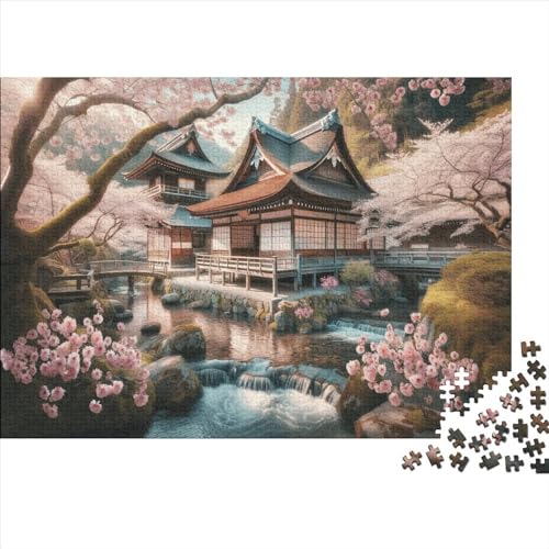 Traditional Japanese Landscape 1000 Stück Traditional Japanese Landscape Puzzles Für Erwachsene Und Kinder Puzzle Kinder Lernspiel Spielzeug 1000pcs (75x50cm) von HaDLaM