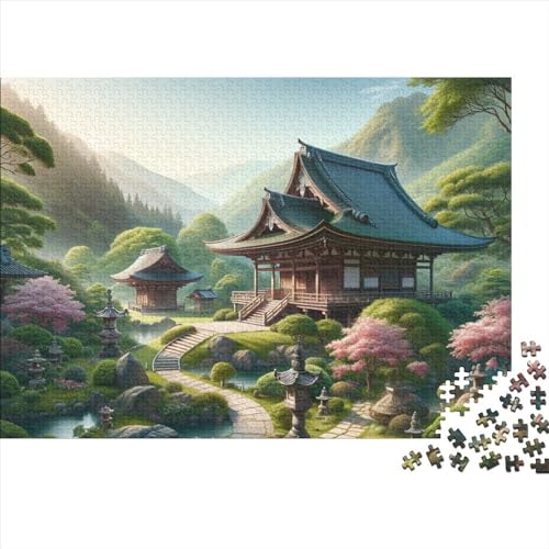Traditional Japanese Landscape 1000-teiliges Traditional Japanese Landscape Puzzles Für Erwachsene Und Kinder Familien-Puzzlespiel 1000pcs (75x50cm) von HaDLaM
