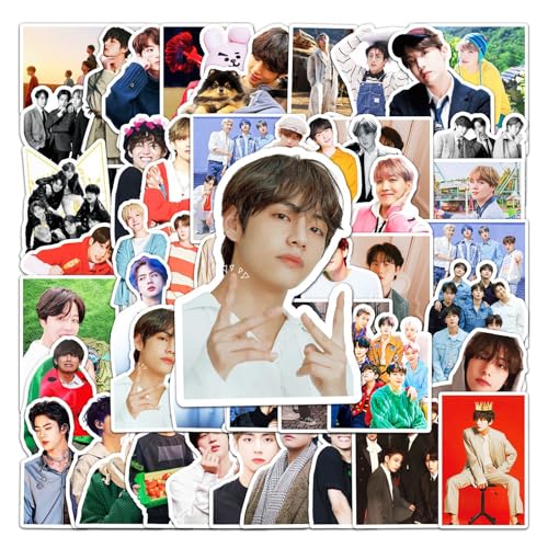 100 Stück Kpop BTS Aufkleber, Kpop BTS Sticker Set, Mini Foto Sticker Set, wasserdichte Vinyl Sticker für Laptop Kinder Autos Motorrad Gepäck Computer Aufkleber Graffiti Decal von HaOrchid