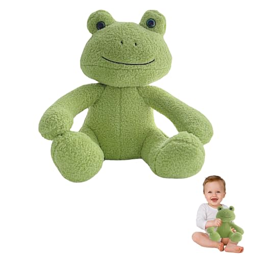 Frosch Kuscheltier, Grüner Frosch Plushie, 30cm Plüschtier Plüschtiere, Frosch Plüsch Spielzeug, Frosch Stofftier, Frog Plush Toy, Baby Spielzeug Plüsch für Kinder Kuscheln, Spielen und Schlafen von HaOrchid