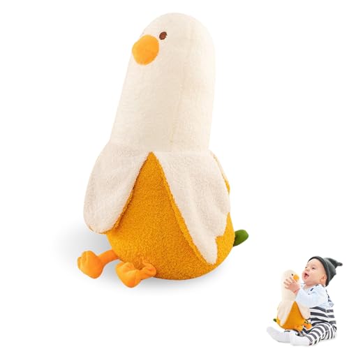 HaOrchid Banane Ente Plüschtier, Kawaii Ente Banane Kuscheltier, Pillow Sleeping Cushion, Banane Kissen Puppe, Plüschkissen, Wurfkissen Schmusetier Geschenk für Kinder Mädchen Jungen 30cm von HaOrchid