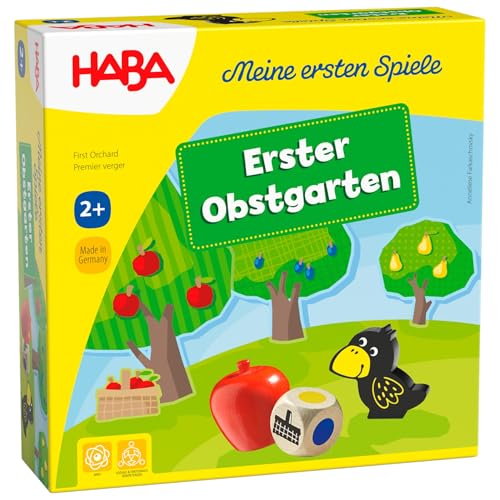 Haba 4655 - Meine ersten Spiele Erster Obstgarten, unterhaltsames Brettspiel rund um Farben und Formen ab 2 Jahren, Holzspielzeug und Lernspiel, der Spieleklassiker für kleine Kinder von HABA