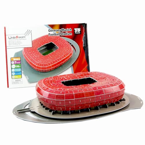 Habarri - Allianz Arena Puzzle 3D - 3D Puzzle Stadion - 3D Fußballstadion für Kinder und Erwachsene - Fußballstadion Modell - Modellbau - 150 Elemente Habarri - Allianz Arena Puzzle 3D - 3D Puzzle Stadion - 3D Fußballstadion für Kinder und Erwachsene - Fußballstadion Modell - Modellbau - 150 Elemente von Habarri