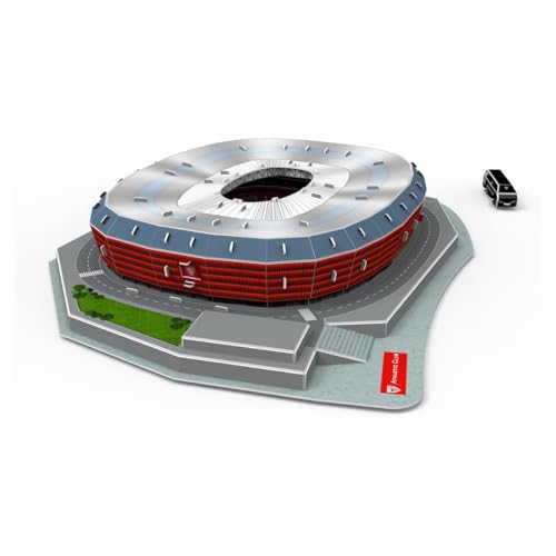 Habarri LED SAN Names - Athletic Bilbao FC - 3D Puzzle Stadion - 3D Fußballstadion für Kinder und Erwachsene - Fußballstadion Modell - Vereinsmodell - 99 Elemente von Habarri