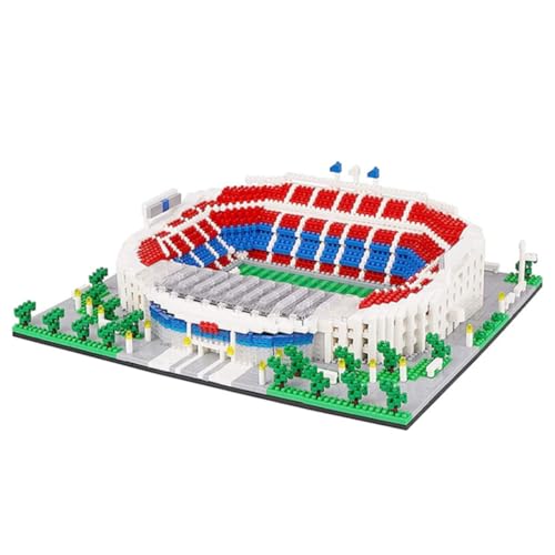 Habarri - Mini Klemmbausteine Set - Mini Fußballstadion Modell - Geschenk für Kinder ab 8, Erwachsenen, Sportfans - 3D Stadion Modell - 3500 Elemente - Fußballstadion Camp NOU von Habarri