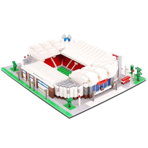 Habarri - Mini Klemmbausteine Set - Mini Fußballstadion Modell - Geschenk für Kinder ab 8, Erwachsenen, Sportfans - 3D Stadion Modell - 3500 Elemente - Fußballstadion Old Trafford von Habarri