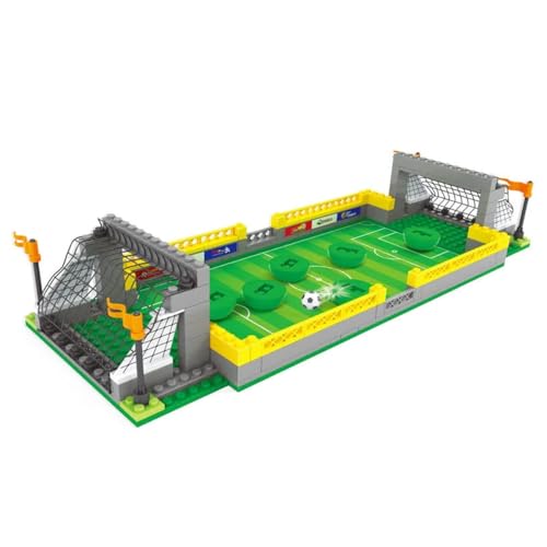 Habarri - Mini Klemmbausteine Set - Mini Fußballstadion Modell mit Figuren - Bausteine mit Sport Motiv - Geschenk für Kinder, Fußballfans - Kompatibel mit bekannten Klemmbausteinen - 225 Elemente von Habarri