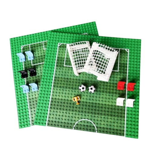 Habarri - Mini Klemmbausteine Set - Mini Stadion Modell - Bausteine mit Sport Motiv - Geschenk für Kinder, Sportfans - 10 Elemente - Motiv Fußballstadion mit Pokal von Habarri