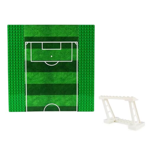 Habarri - Mini Klemmbausteine Set - Mini Stadion Modell - Bausteine mit Sport Motiv - Geschenk für Kinder, Sportfans - Kompatibel mit bekannten Klemmbausteinen - 10 Elemente - Motiv Fußballstadion von Habarri