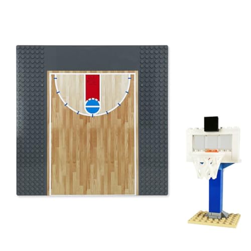 Habarri - Mini Klemmbausteine Set - Mini Stadion Modell - Bausteine mit Sport Motiv - Geschenk für Kinder, Sportfans - Kompatibel mit bekannten Klemmbausteinen - 25 Elemente - Motiv Basketballstadion von Habarri