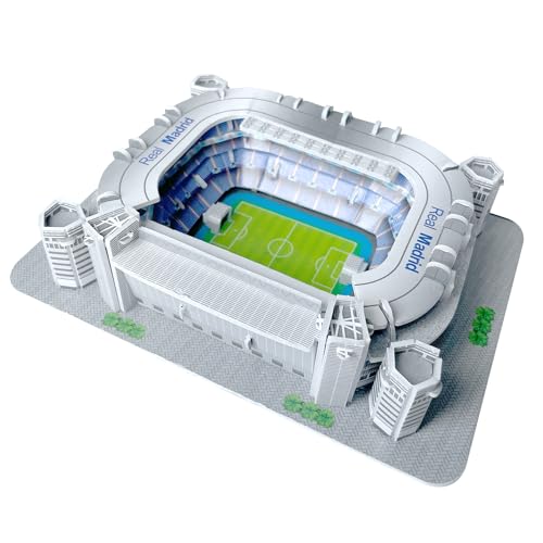 Habarri Mini Santiago Bernabeu Stadium Puzzle 3D - 3D Puzzle-Stadion - Kleines 3D Fußballstadion für Kinder und Erwachsene - Mini Fußballstadion Modell - Modellbau - 41 Elemente von Habarri