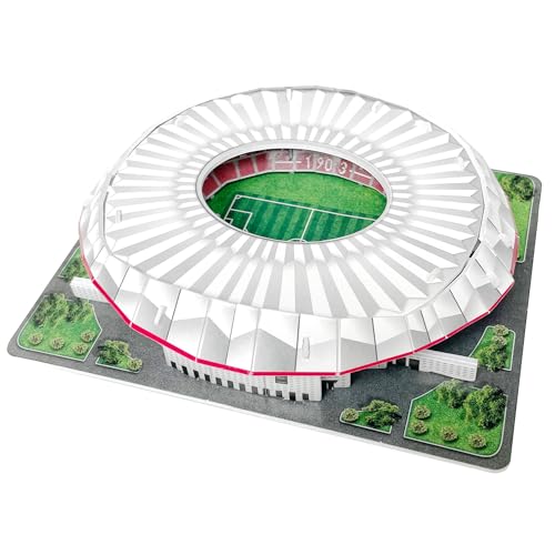 Habarri Mini Wanda Metropolitano Stadium Puzzle 3D - 3D Puzzle-Stadion - Kleines 3D Fußballstadion für Kinder und Erwachsene - Mini Fußballstadion Modell - Modellbau - 25 Elemente von Habarri