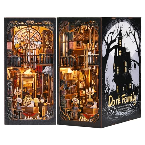 Habarri Miniatur Haus DIY Bücherecke Holz 3D Puzzle Set -Familie Dracula von Habarri