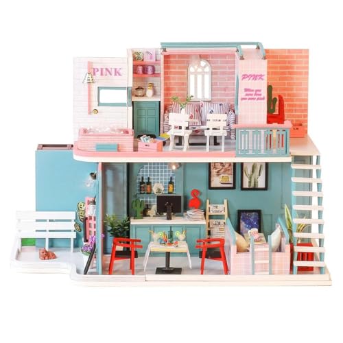 Habarri - Miniatur Haus - DIY Set - Bastelset Erwachsene & Kinder ab 7 Jahren - Bezauberndes 3D Modell mit Licht - Modellbau 1:24 - Motiv Argentinischer Tango von Habarri