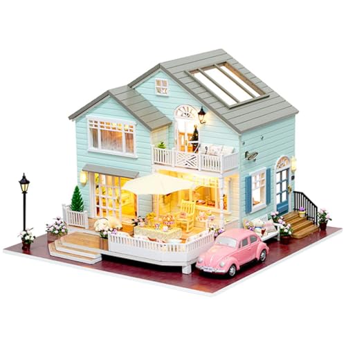 Habarri - Miniatur Haus - DIY Set - Bastelset Erwachsene & Kinder ab 7 Jahren - Bezauberndes 3D Modell mit Licht - Modellbau 1:24 - Motiv Haus in Australien von Habarri