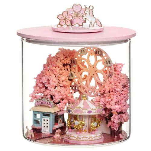 Habarri - Miniatur Haus - DIY Set - Bastelset Erwachsene & Kinder ab 7 Jahren - Bezauberndes 3D Modell mit Licht und Staubschutzhülle - Modellbau 1:24 - Motiv Märchenhafte Sakura Habarri - Miniatur Haus - DIY Set - Bastelset Erwachsene & Kinder ab 7 Jahren - Bezauberndes 3D Modell mit Licht und Staubschutzhülle - Modellbau 1:24 - Motiv Märchenhafte Sakura von Habarri