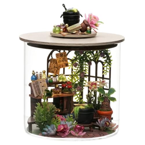 Habarri - Miniatur Haus - DIY Set - Bastelset Erwachsene & Kinder ab 7 Jahren - Bezauberndes 3D Modell mit Licht und Staubschutzhülle - Modellbau 1:24 - Motiv Magischer Garten Habarri - Miniatur Haus - DIY Set - Bastelset Erwachsene & Kinder ab 7 Jahren - Bezauberndes 3D Modell mit Licht und Staubschutzhülle - Modellbau 1:24 - Motiv Magischer Garten von Habarri