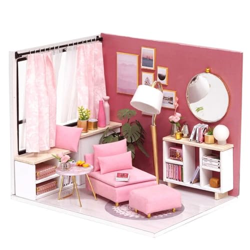 Habarri - Miniaturhaus - Außergewöhnliches DIY-Modell zum Zusammenbauen - Herausragender Realismus und Detailreichtum - Kreatives Hobby - 15x12x13cm - Zosia's Zimmer von Habarri