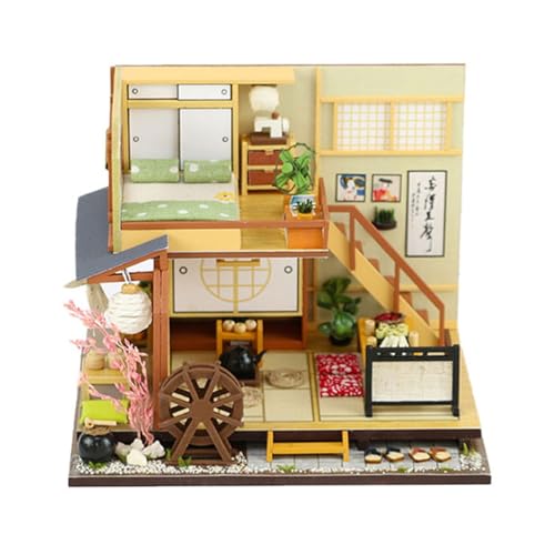 Habarri - Miniaturhaus zum Selberbauen - Kreative Unterhaltung für viele Stunden - Modell zum Selberbauen - Detailgetreues Design - 18x14x14cm - Matcha auf Tatami von Habarri