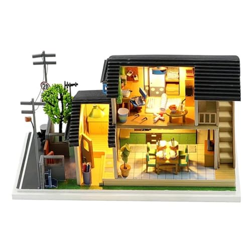 Habarri - Miniaturhaus zum Selberbauen - Kreative Unterhaltung für viele Stunden - Modell zum Selberbauen - Detailgetreues Design - 21x10x12cm - Japanisches Miso von Habarri