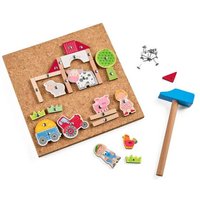 HABA 2013378001 - Hammer-Nagelspiel Bauernhof, 58-teilig, Lernspiel HABA 2013378001 - Hammer-Nagelspiel Bauernhof, 58-teilig, Lernspiel von HABA