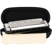 Ocean Rock Blues Harmonica in Bb, black (incl. stylish softcase and cleaning cloth) von Hage Musikverlag