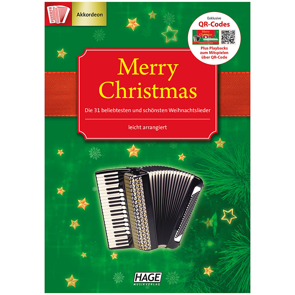 Hage Merry Christmas for Accordion (QR-Codes) Notenbuch von Hage