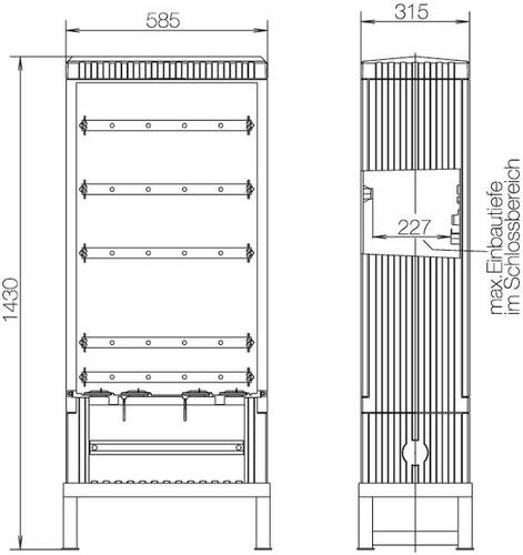 Hager ZAF100B Festplatzverteilerschrank Inhalt 1St. von Hager