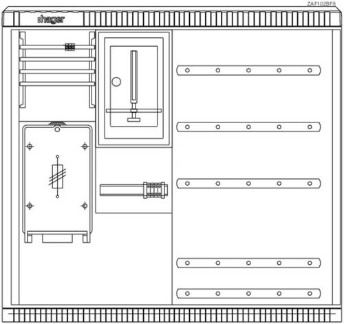 Hager ZAF102BF8 Festplatzverteilerschrank Inhalt 1St. von Hager