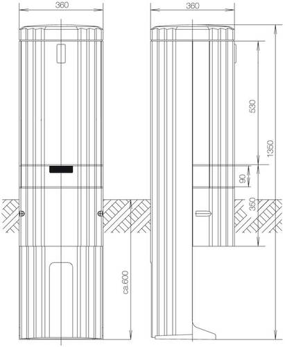 Hager ZAL135A Verteilersäule Grau (RAL 7035) 1St. von Hager