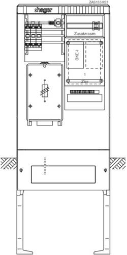 Hager ZAS155HS1 Zähleranschlusssäule Kunststoff 1St. von Hager