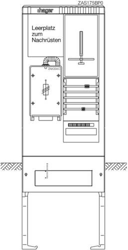 Hager ZAS175BP0 Zähleranschlusssäule Kunststoff 1St. von Hager