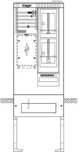 Hager ZAS175CA1 Zähleranschlusssäule Kunststoff 1St. von Hager